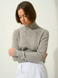 EILEEN pull col montant nuage chiné