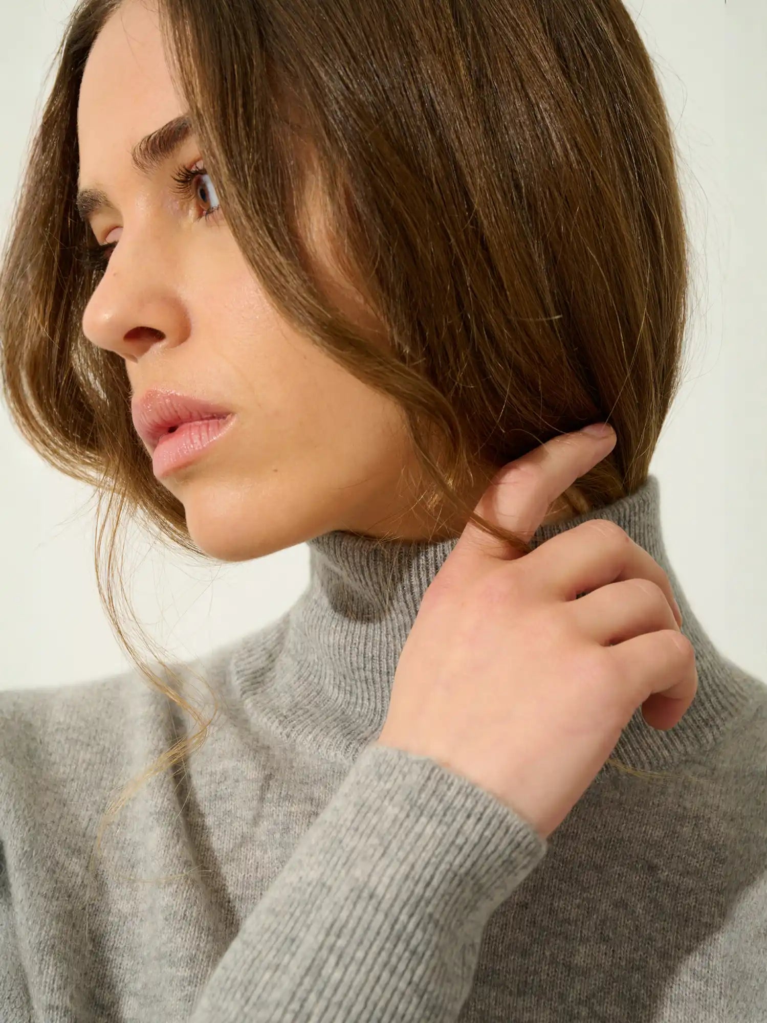 EILEEN pull col montant nuage chiné