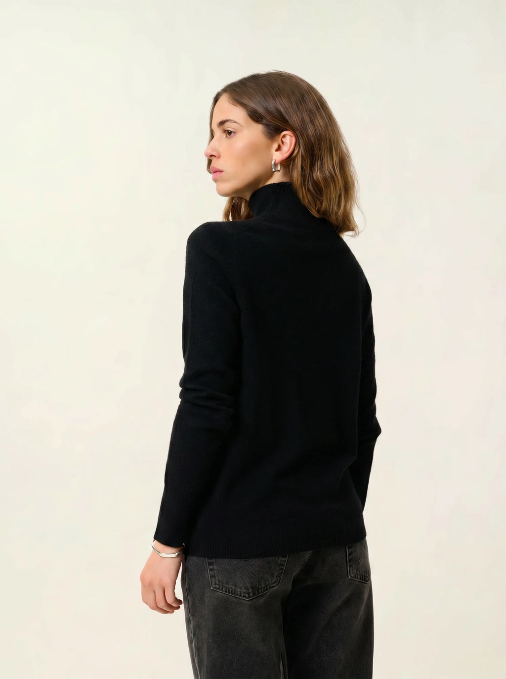 EILEEN pull col montant noir