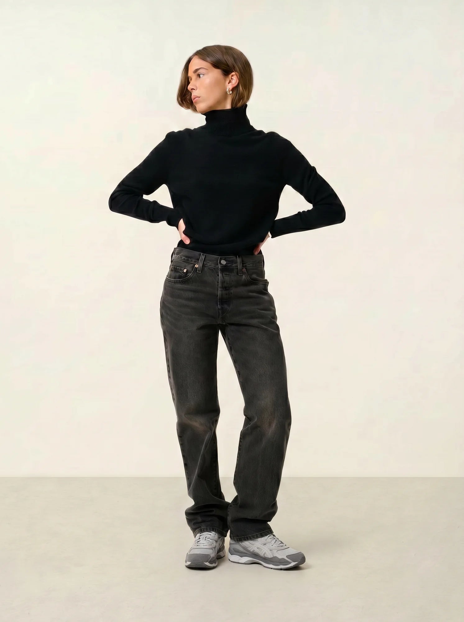 EILEEN pull col montant noir