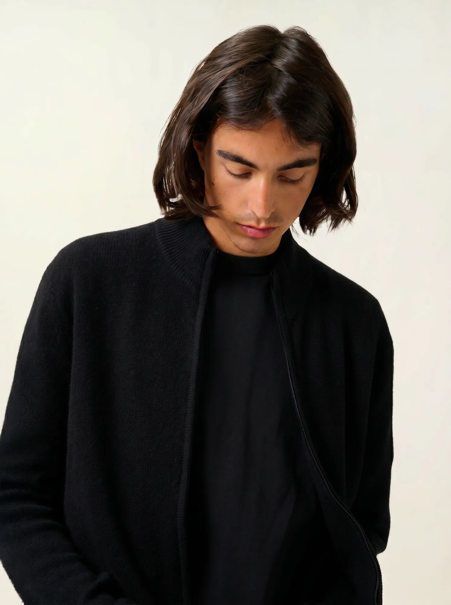 NAT gilet zippé col camionneur 4 fils noir
