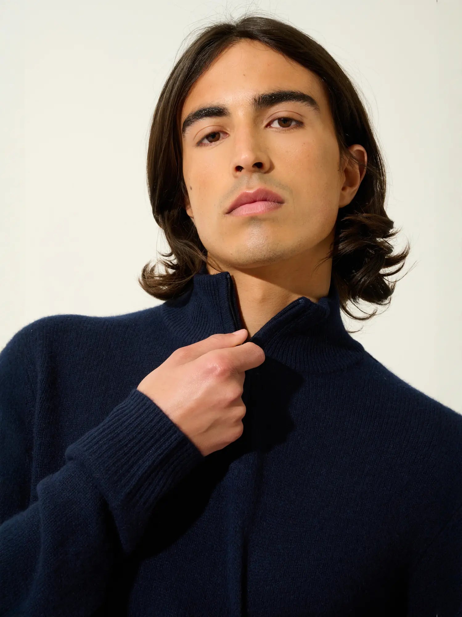 LYNA pull camionneur 4 fils bleu marine