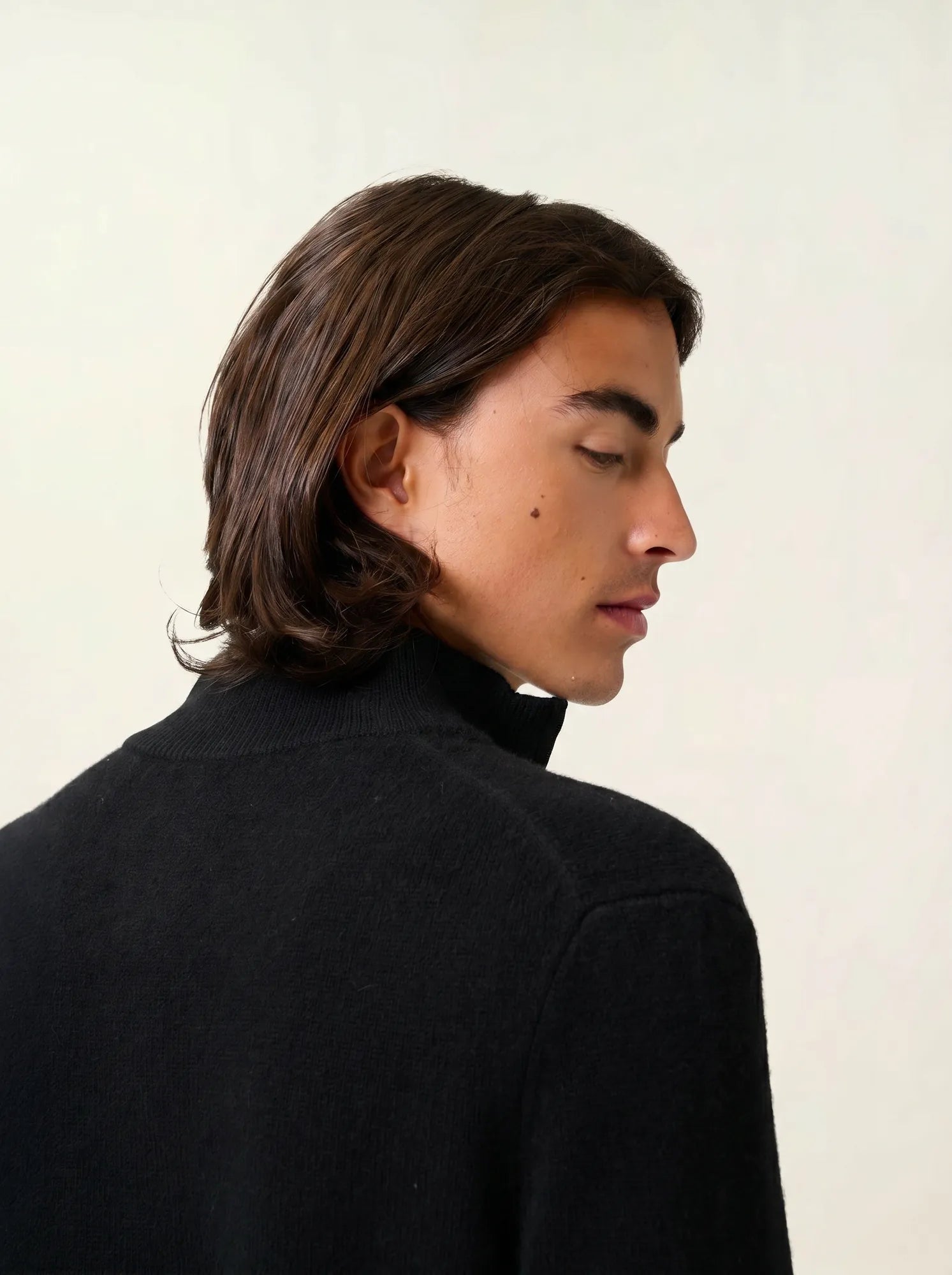 LYNA pull camionneur 4 fils noir