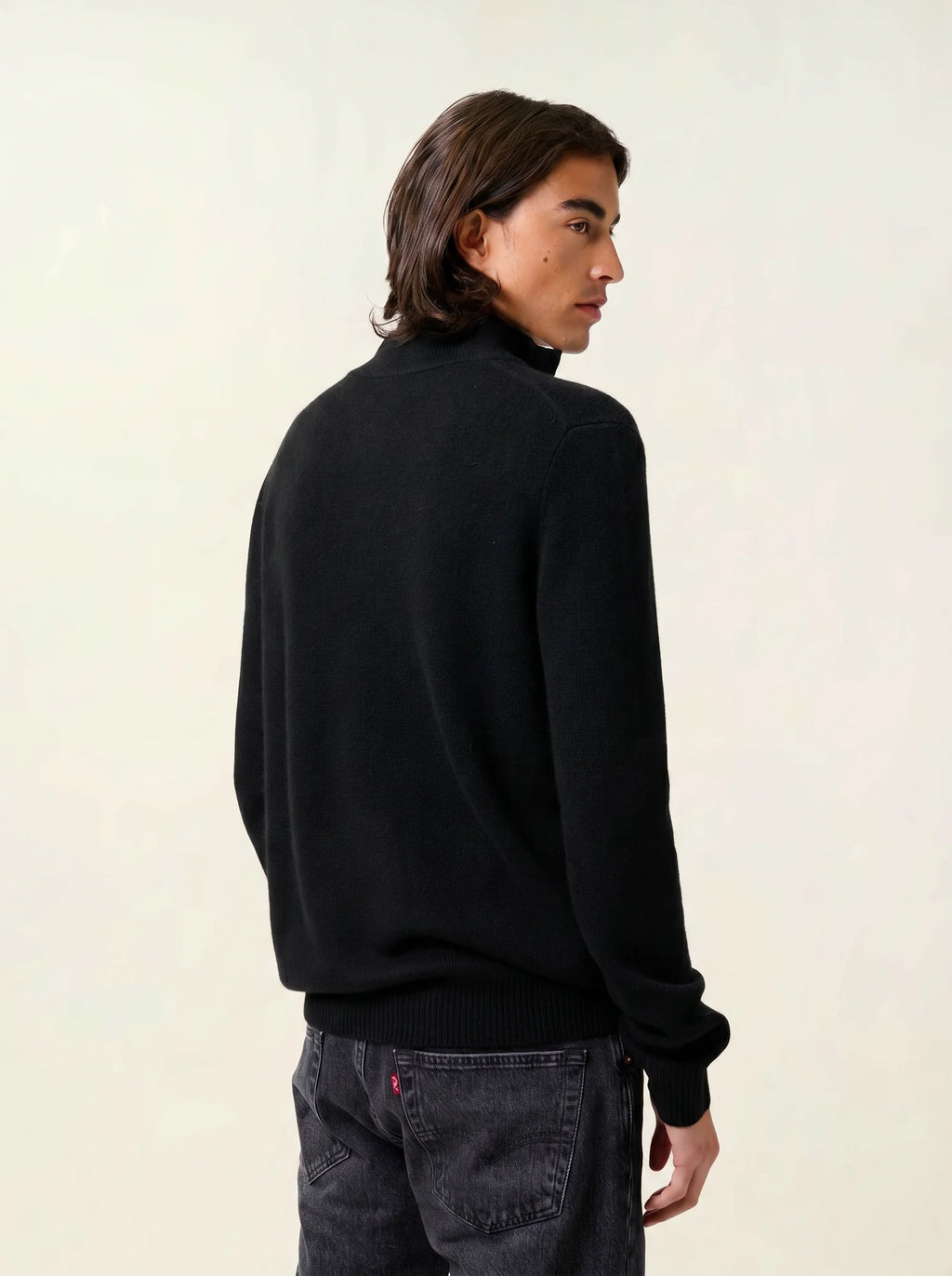 LYNA pull camionneur 4 fils noir