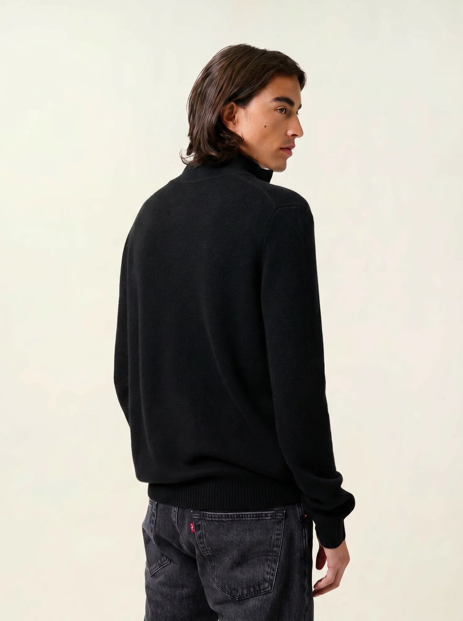 LYNA pull camionneur 4 fils noir
