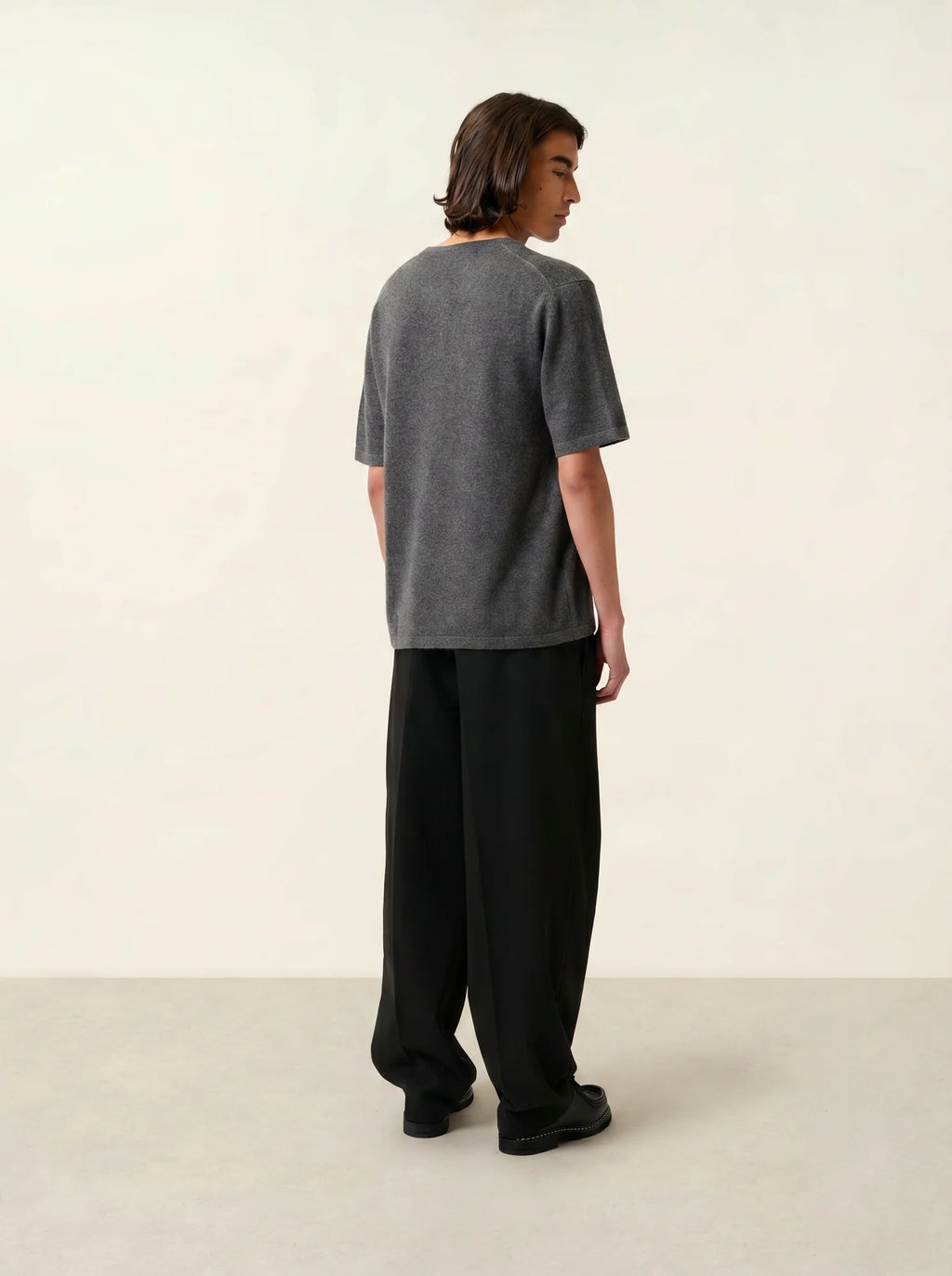 MAYA t-shirt rundhalsausschnitt anthrazit meliert