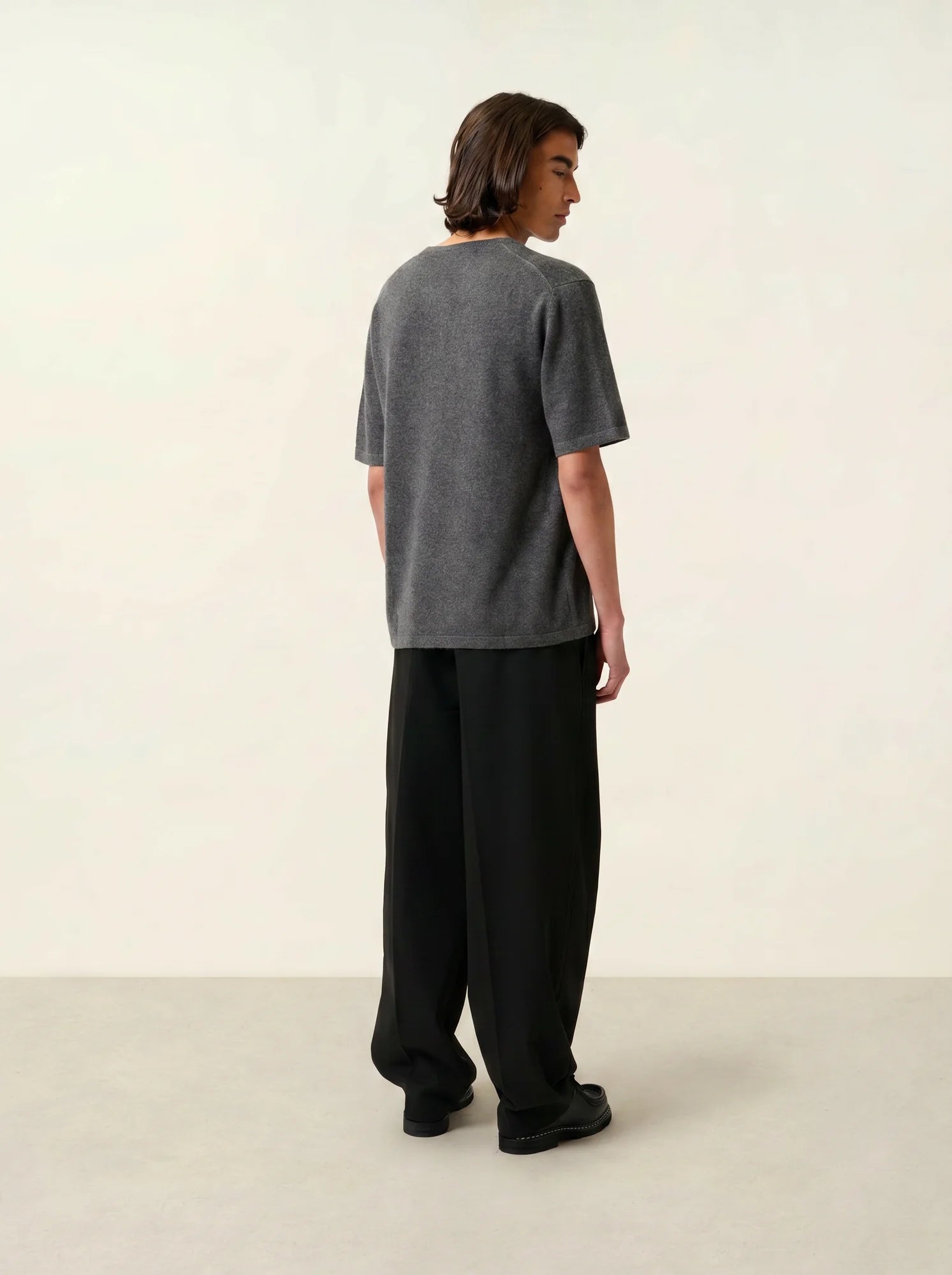 MAYA t-shirt rundhalsausschnitt anthrazit meliert