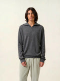 NOEMIE sweater cuffed beanie heather charcoal