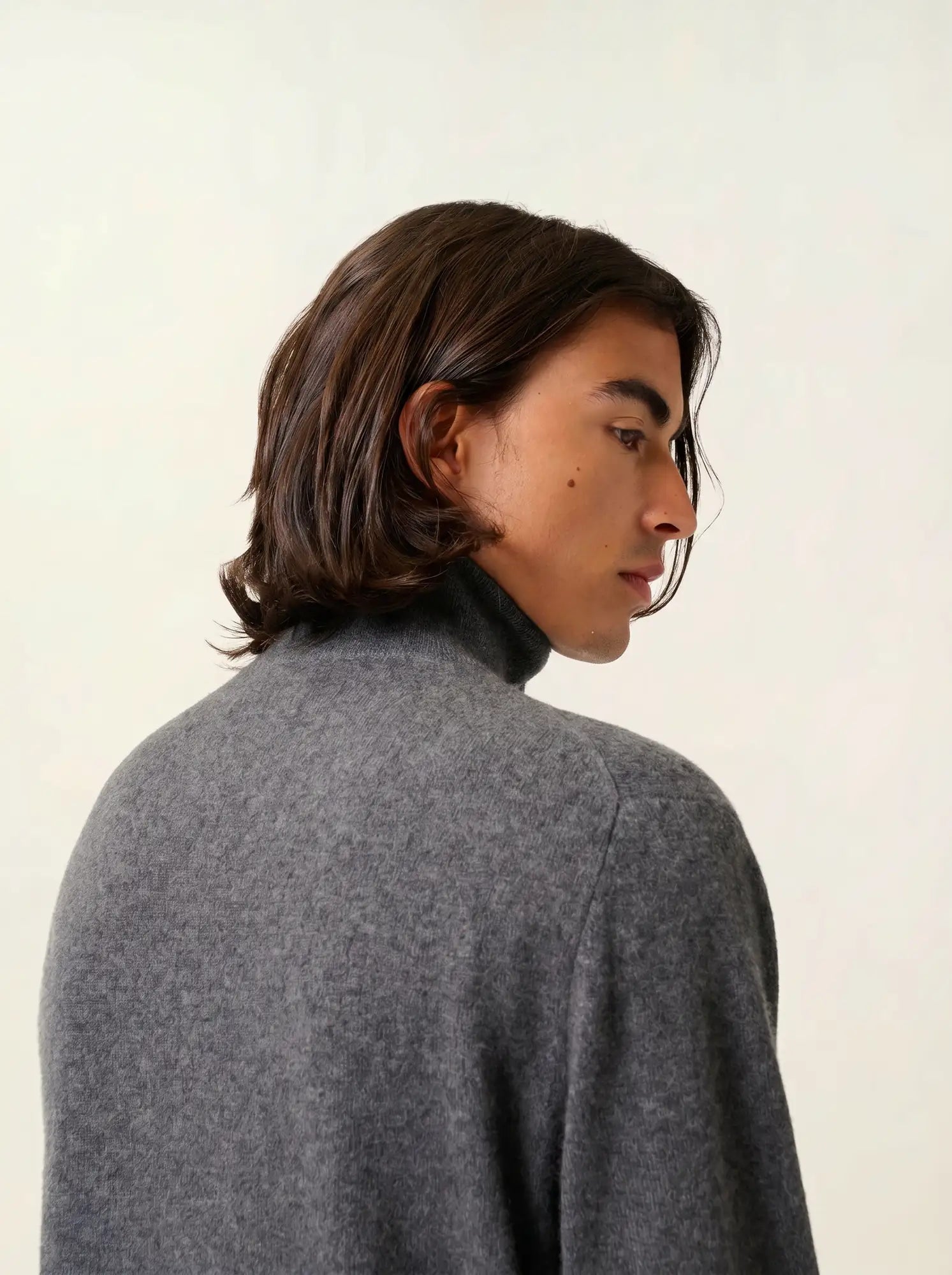 NOEMIE sweater cuffed beanie heather charcoal