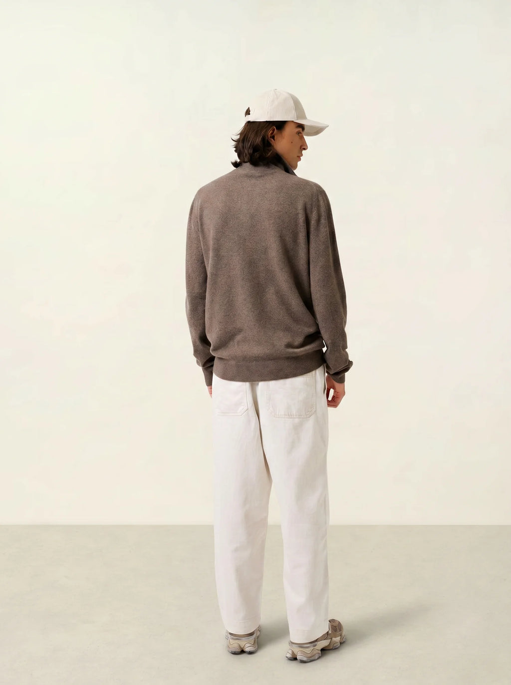 NOEMIE pullover dockermütze taupe meliert