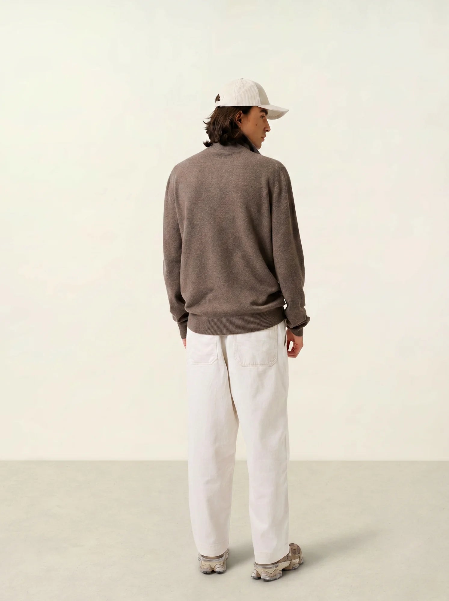 NOEMIE pullover dockermütze taupe meliert