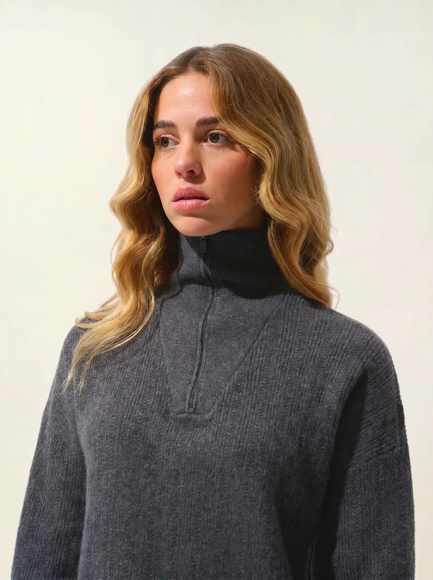MARIE pull camionneur anthracite chiné