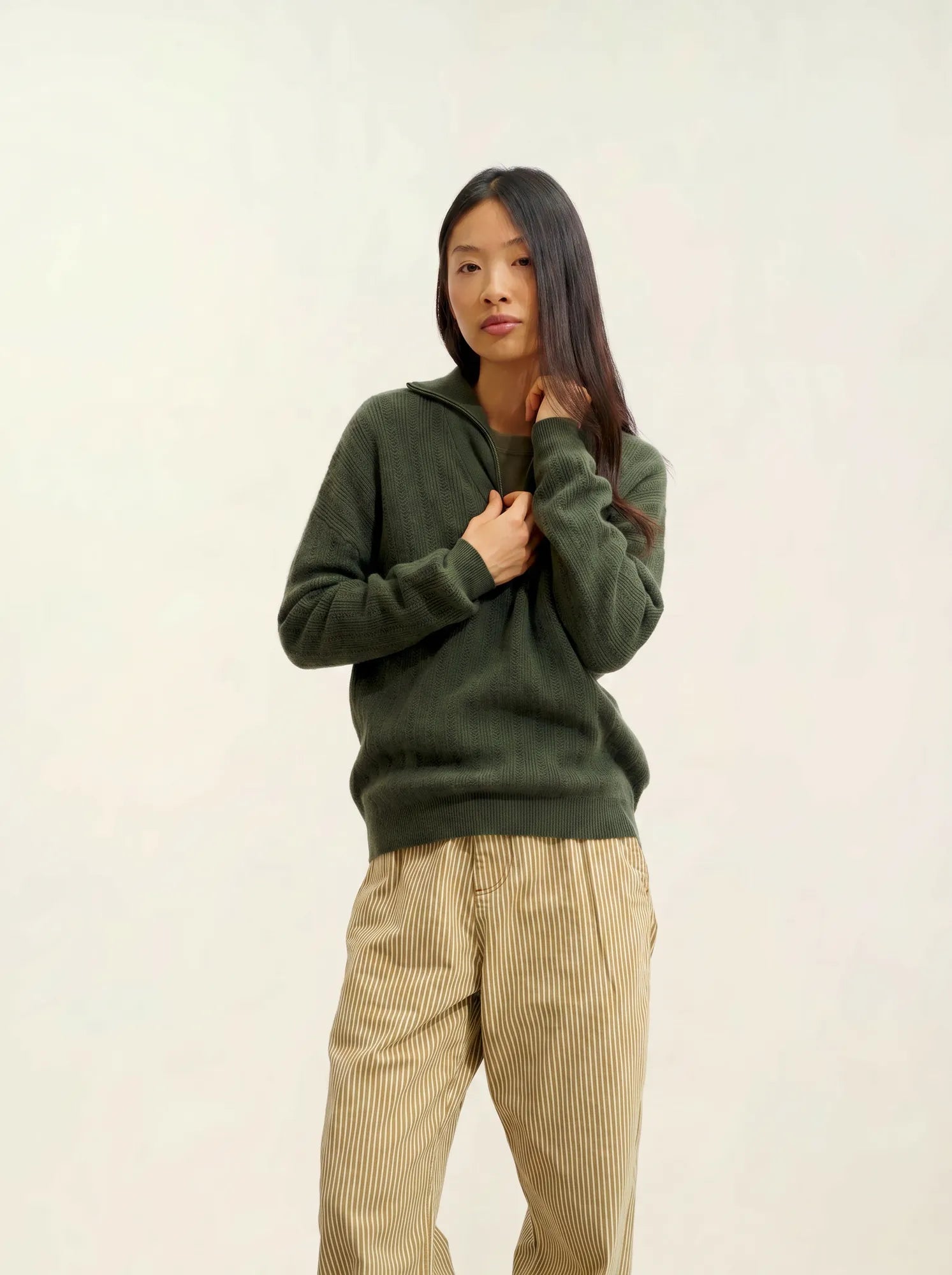 MARIE pull camionneur kaki