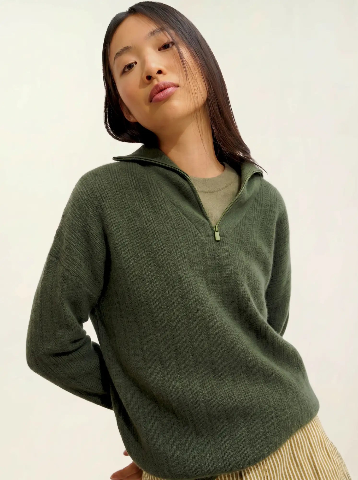 MARIE pull camionneur kaki