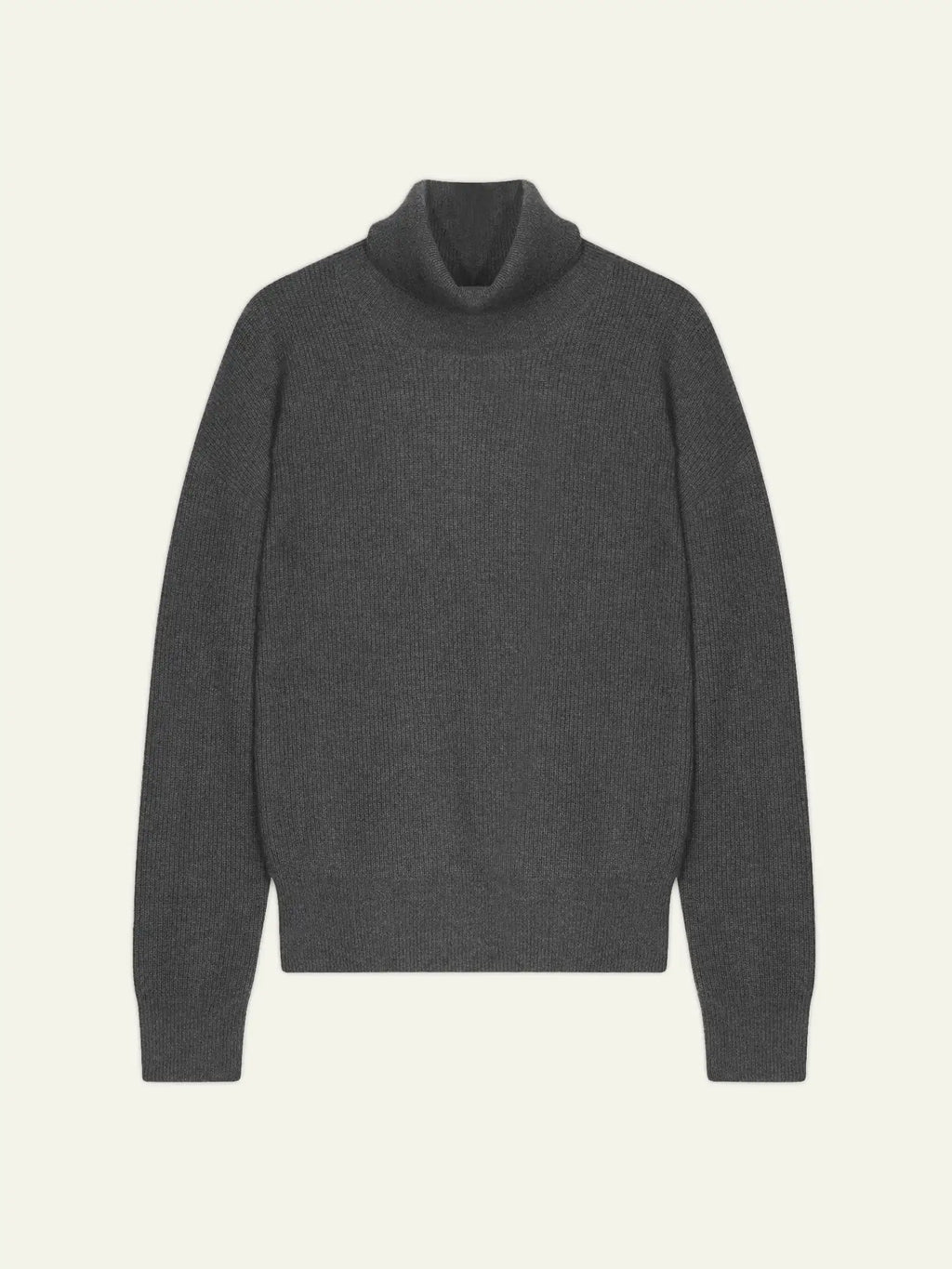 ROXANE pull col roulé anthracite chiné