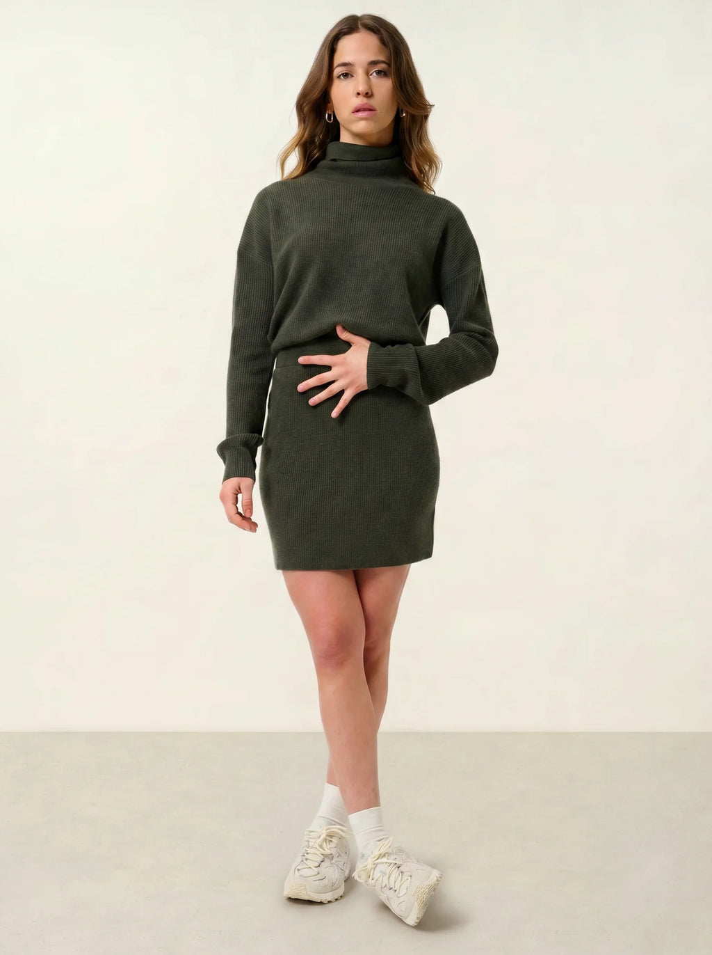 ROXANE pullover rollkragen khaki