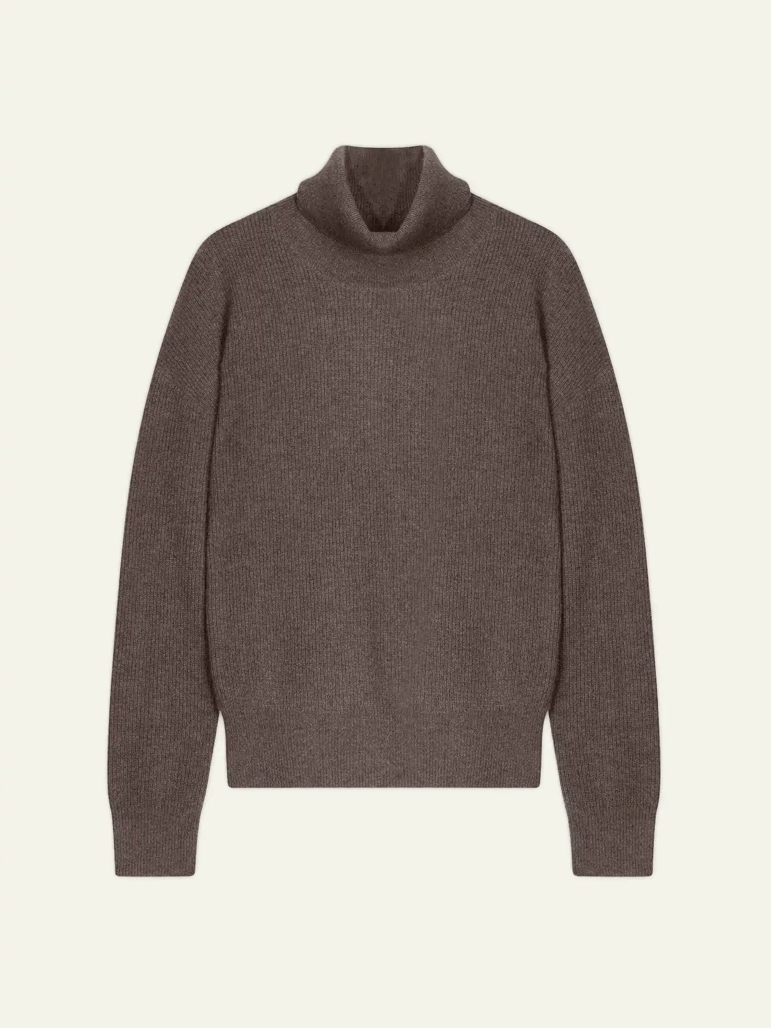 ROXANE pullover rollkragen taupe meliert