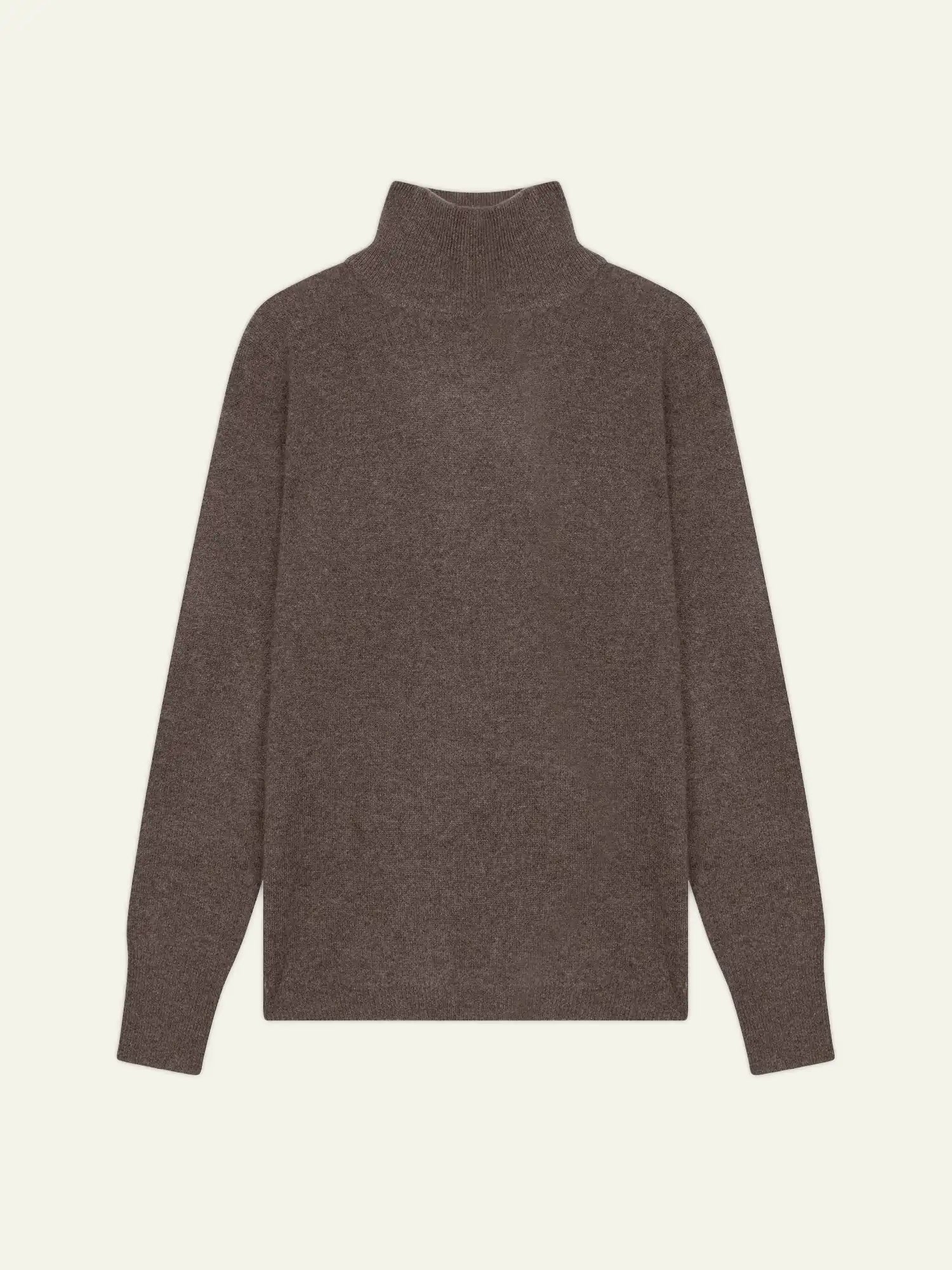 EILEEN pull col montant taupe chiné