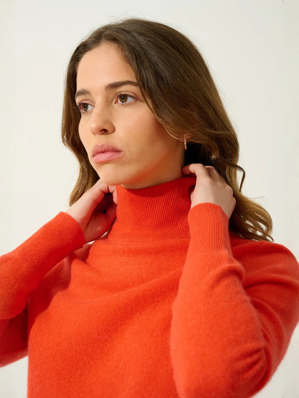 EILEEN pullover stehkragen orange