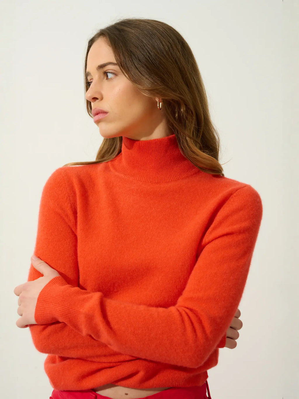 EILEEN pullover stehkragen orange