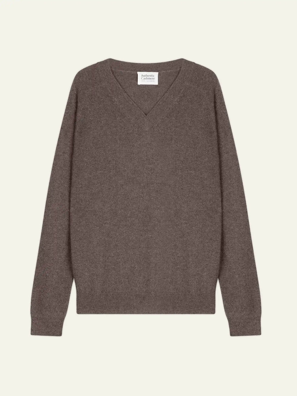 SAVANNAH pull col V taupe chiné