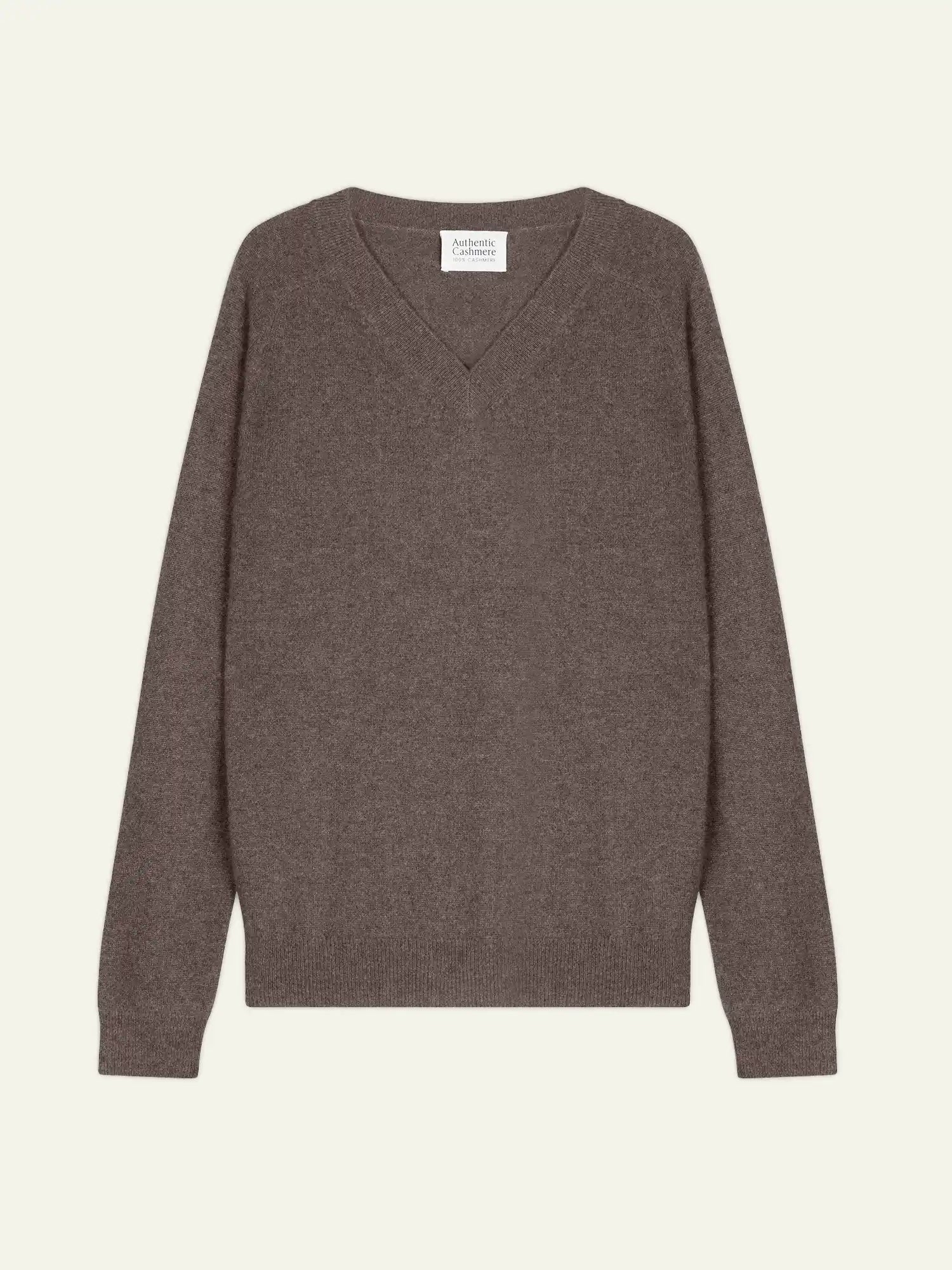 SAVANNAH pull col V taupe chiné
