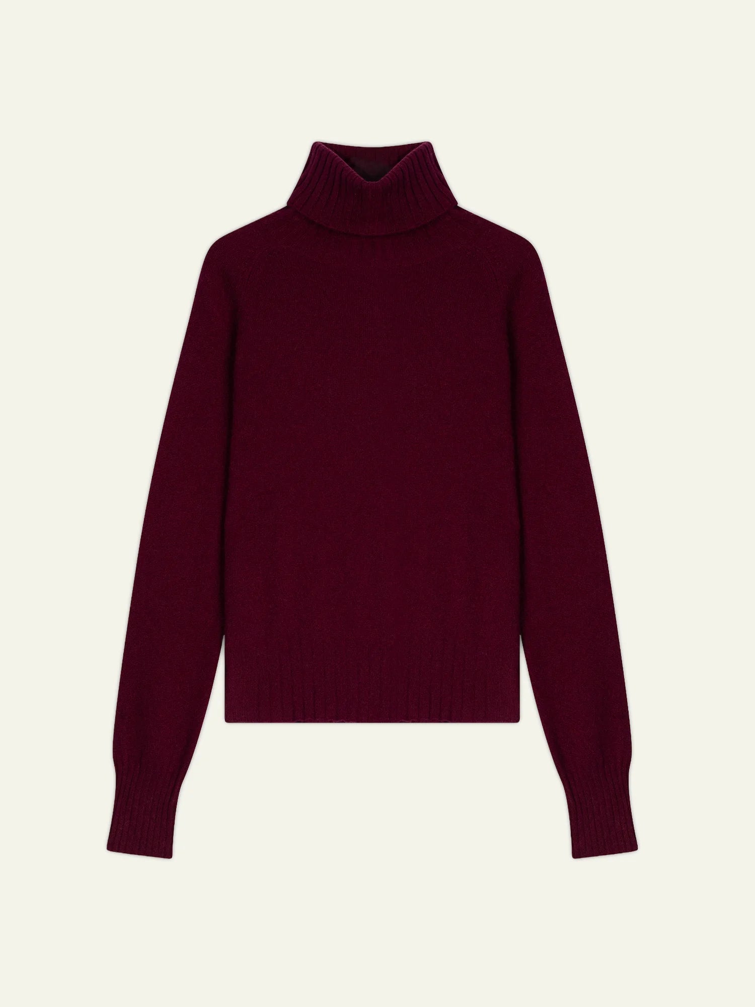 CASSY pull col roulé bordeaux