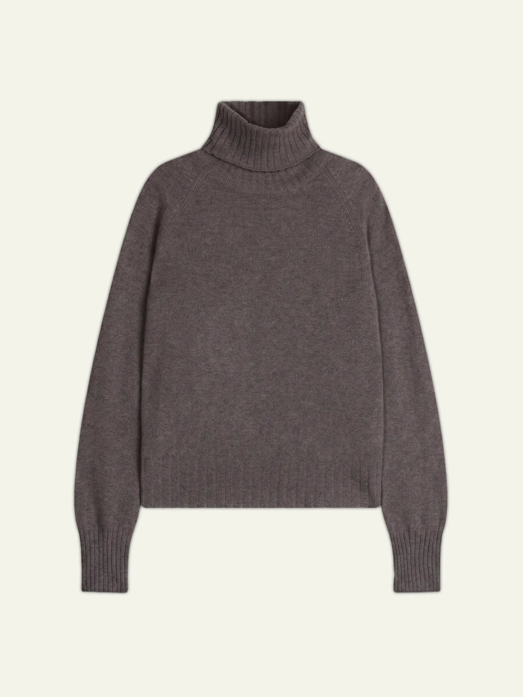CASSY pull col roulé taupe chiné