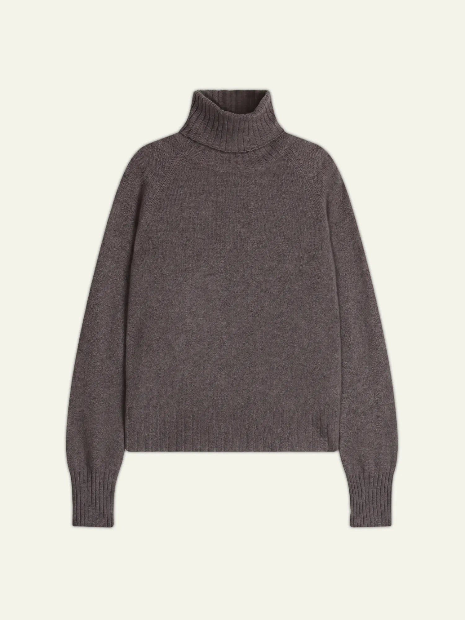 CASSY pull col roulé taupe chiné