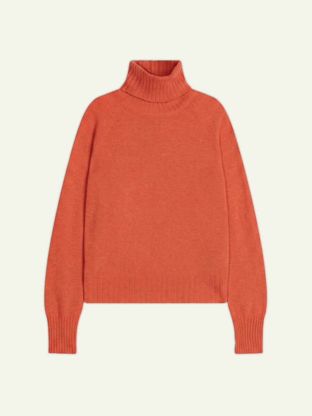CASSY pull col roulé orange