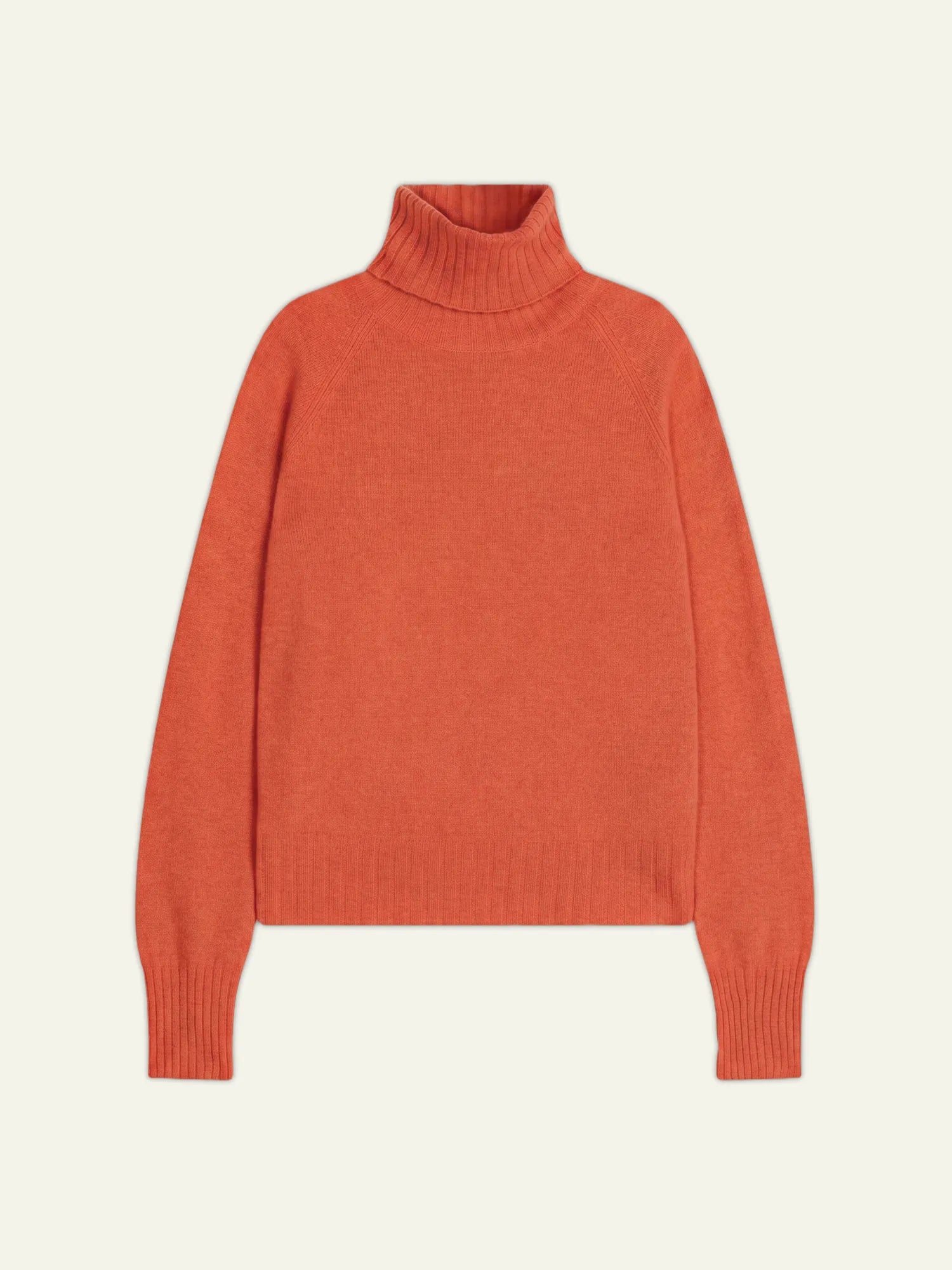CASSY pull col roulé orange