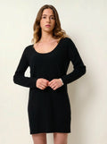 DANA robe col U noir