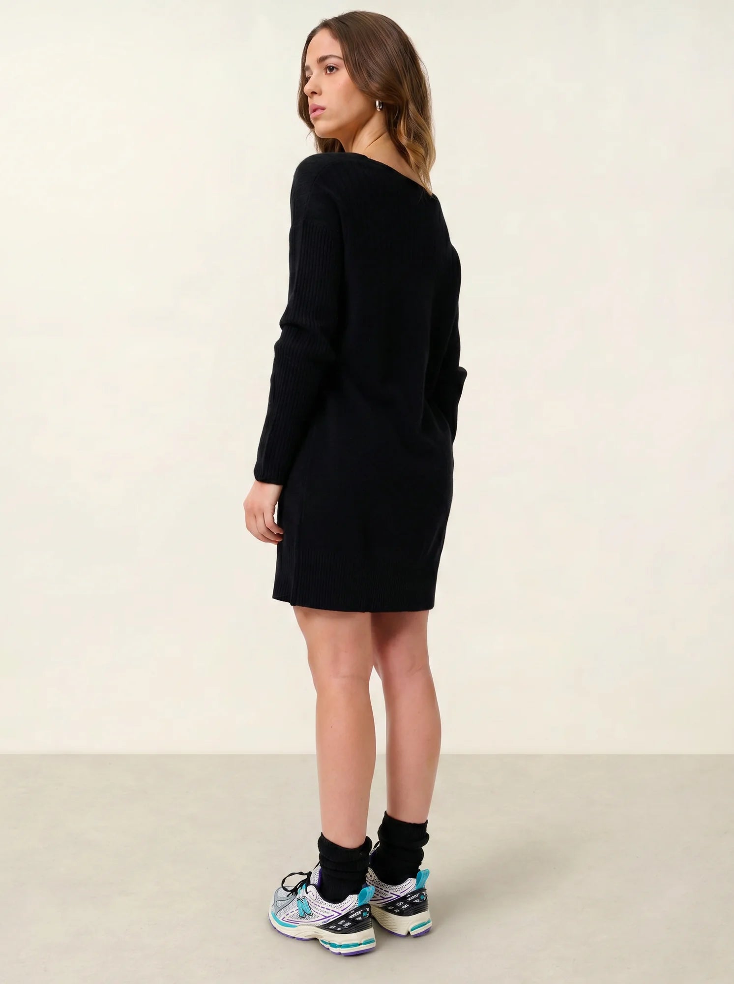 DANA robe col U noir
