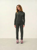 ASSIA pull col montant boutons poignets kaki
