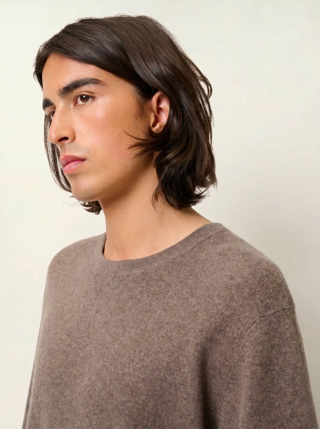 MAYA t-shirt crew neck heather taupe