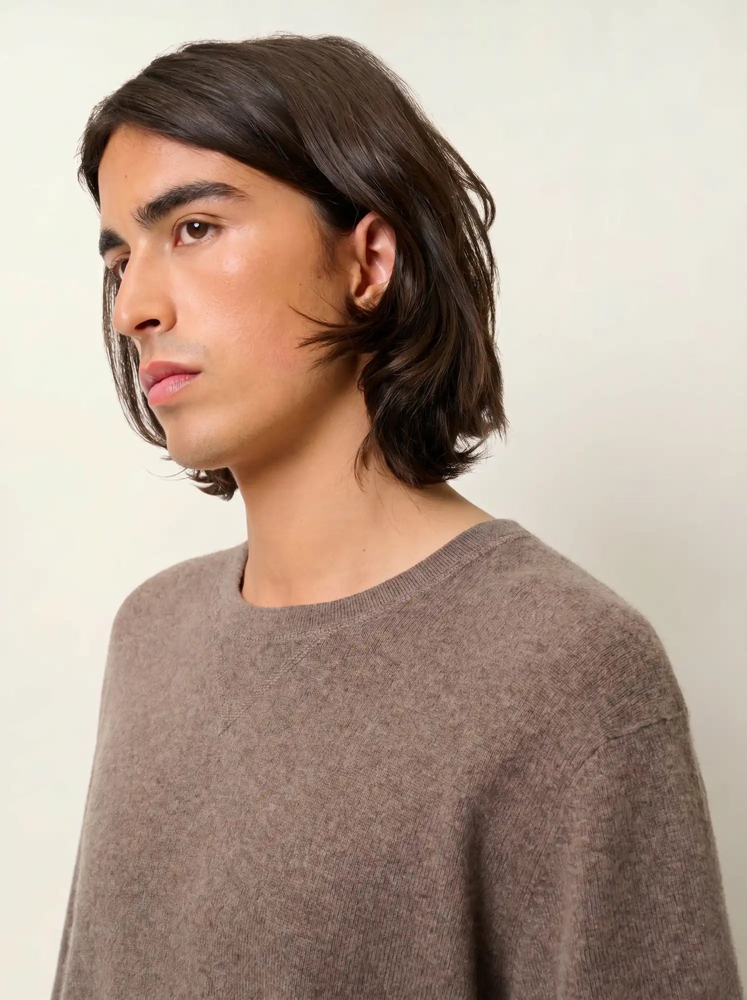MAYA t-shirt crew neck heather taupe