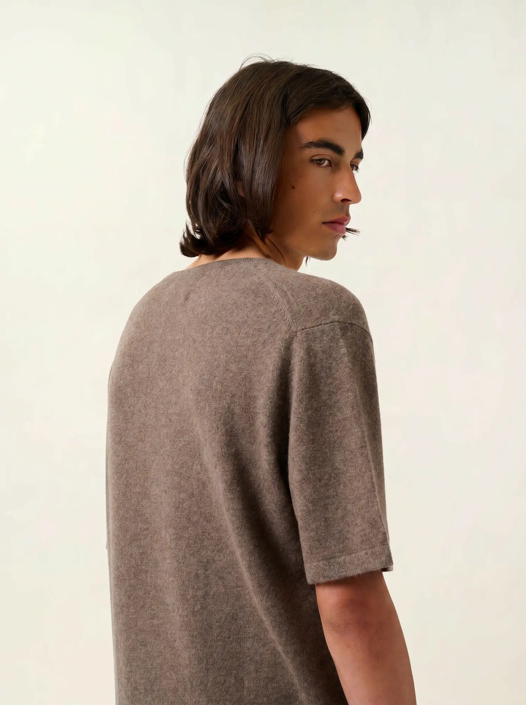 MAYA t-shirt crew neck heather taupe