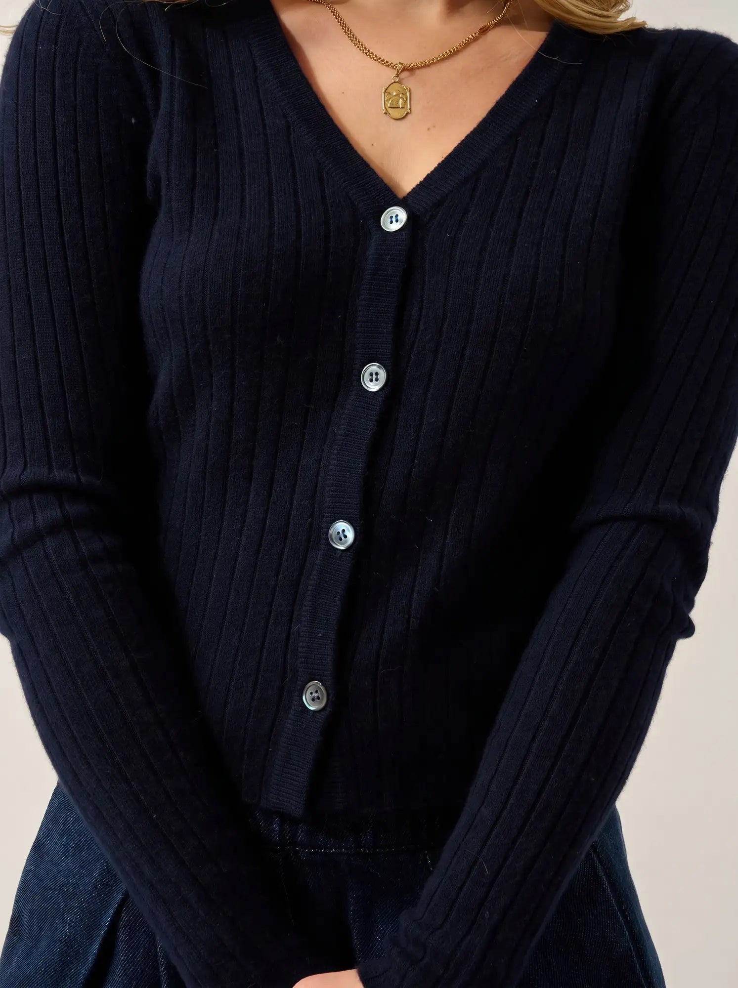 LISE cardigan v-neck navy