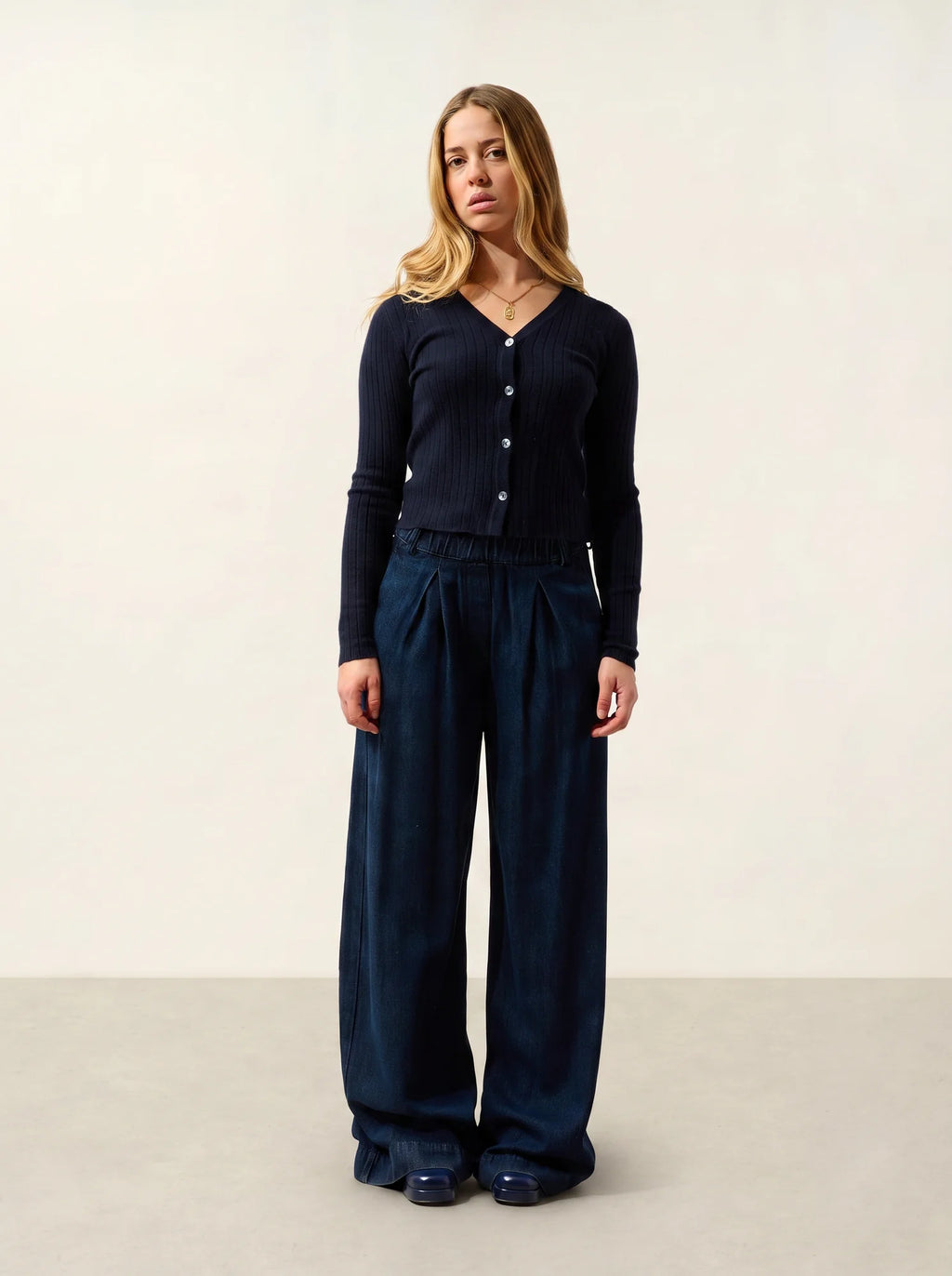 LISE cardigan v-neck navy