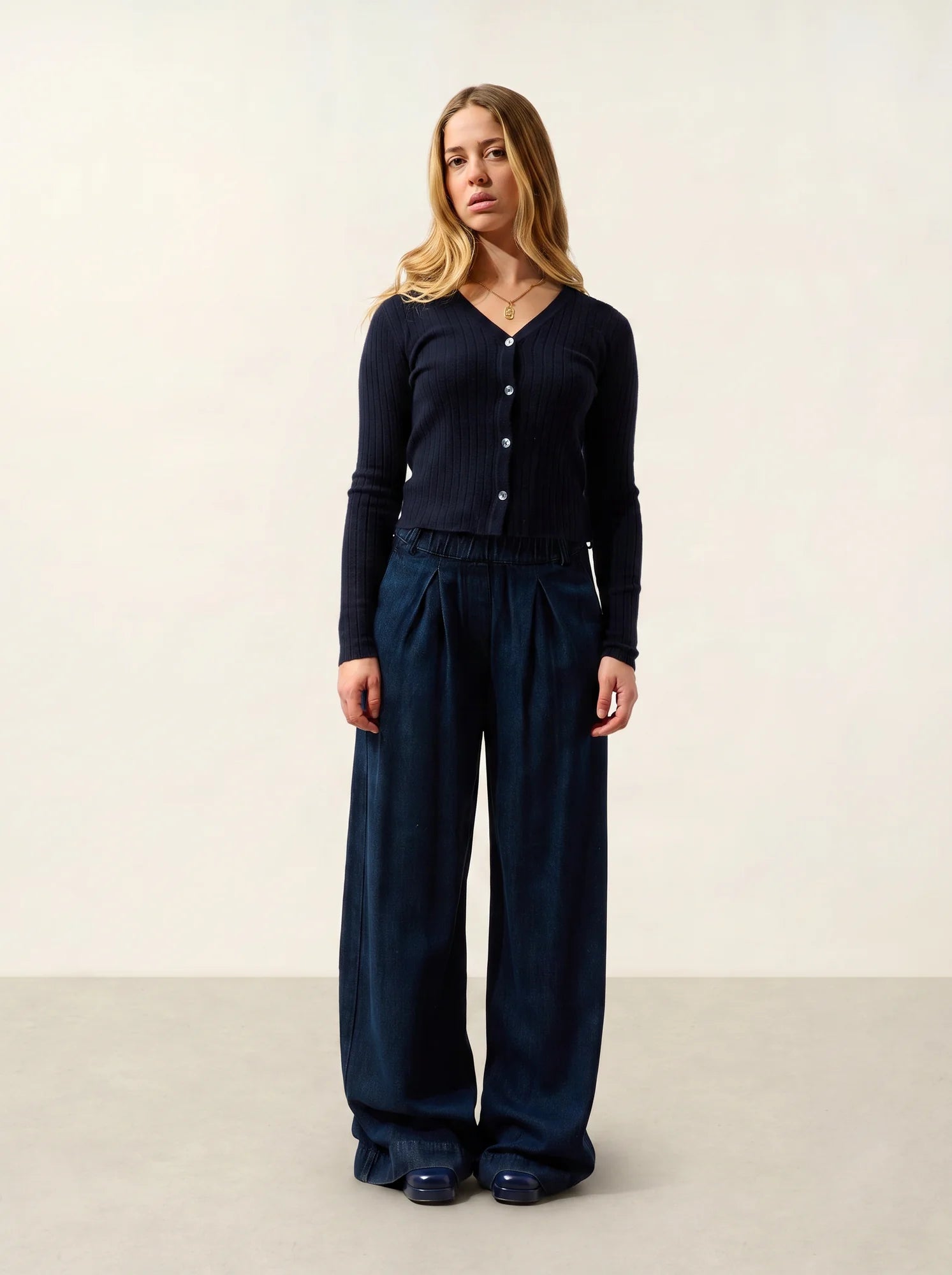 LISE cardigan v-neck navy