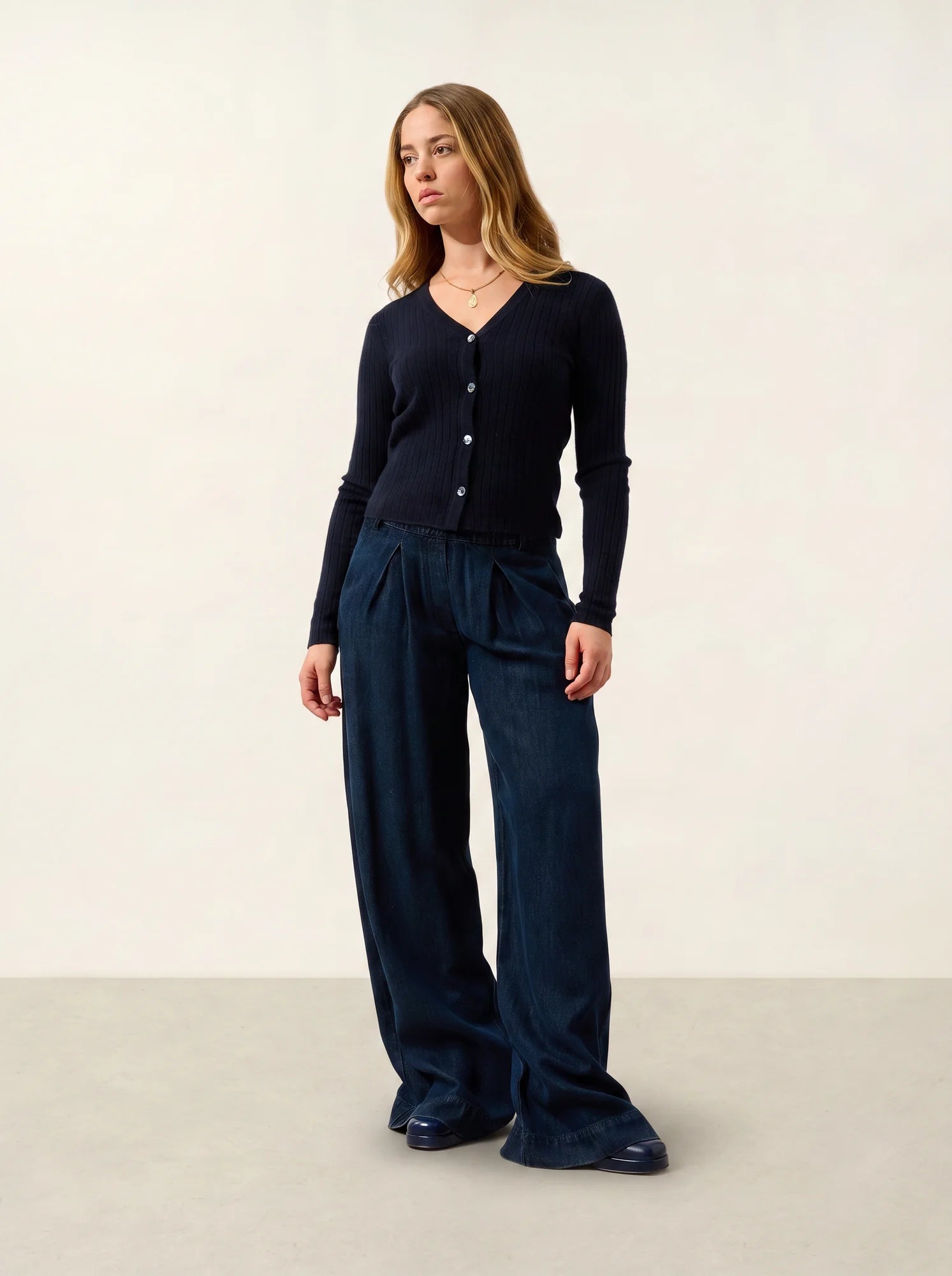 LISE cardigan v-neck navy