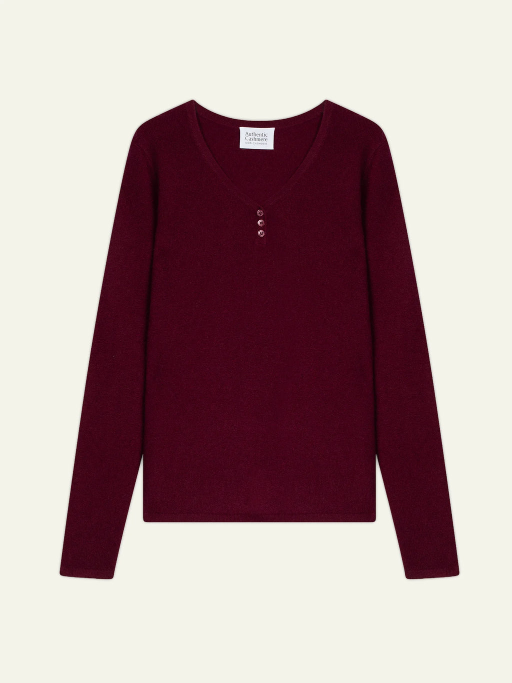 GABLE Pullover V-Ausschnitt geknöpft Bordeaux