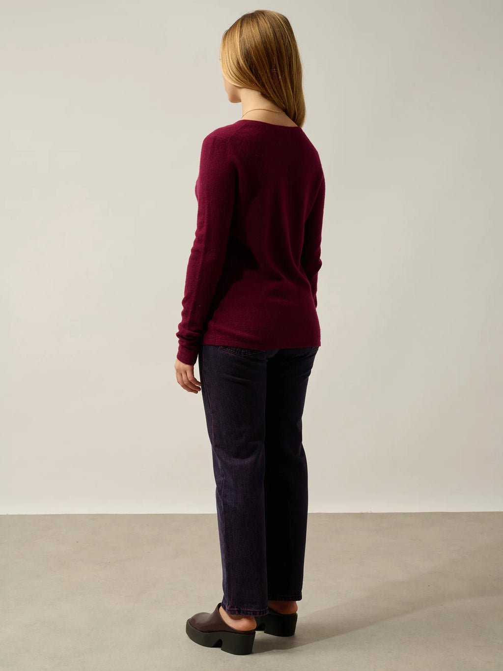 GABLE Pullover V-Ausschnitt geknöpft Bordeaux