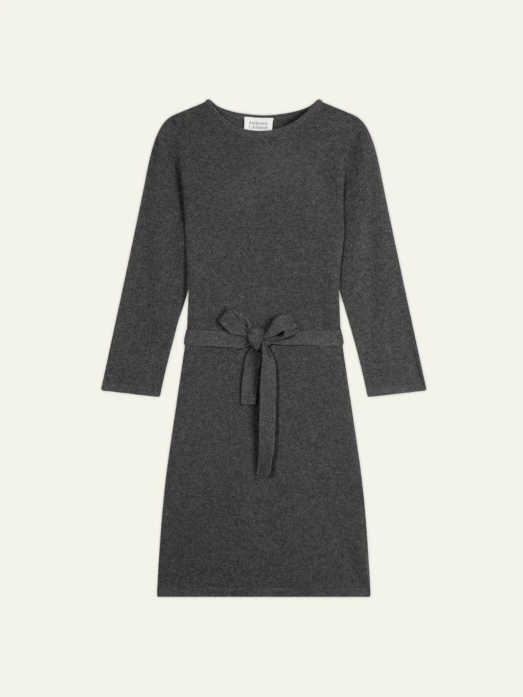 CONISTON robe col rond avec ceinture anthracite chiné
