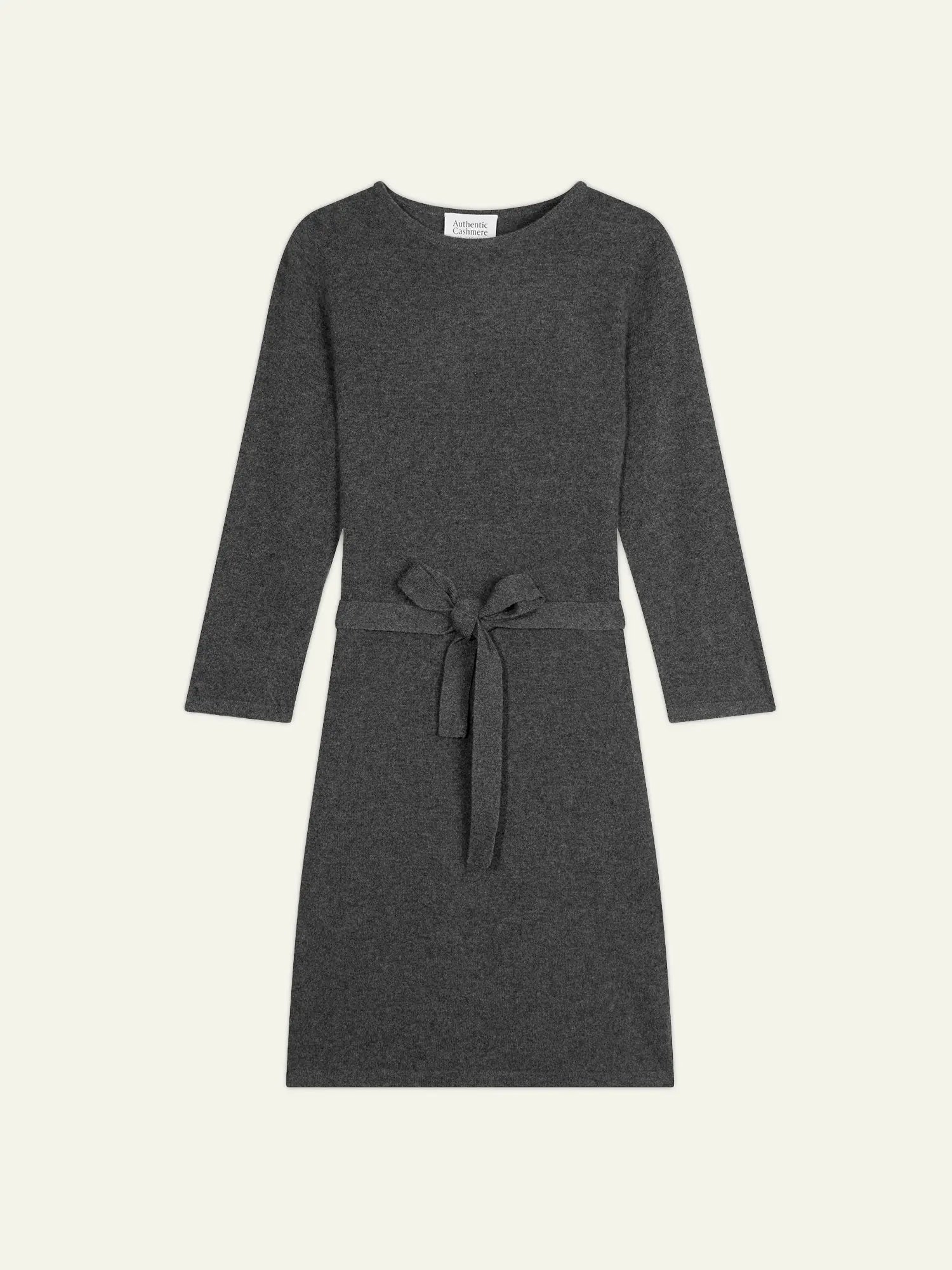 CONISTON robe col rond avec ceinture anthracite chiné