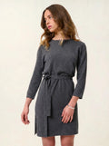 CONISTON robe col rond avec ceinture anthracite chiné