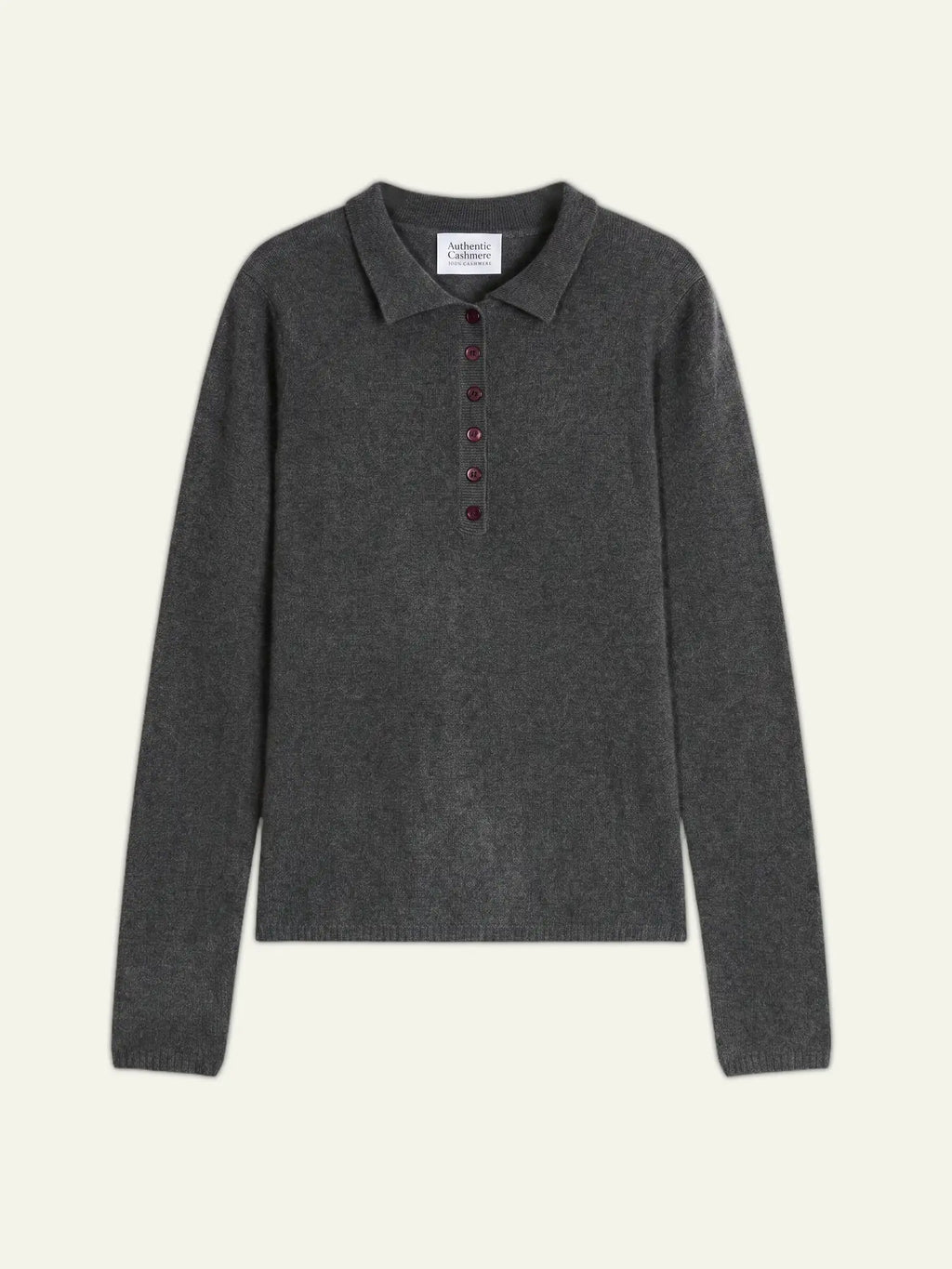 SLIEVE polo manches longues anthracite chiné