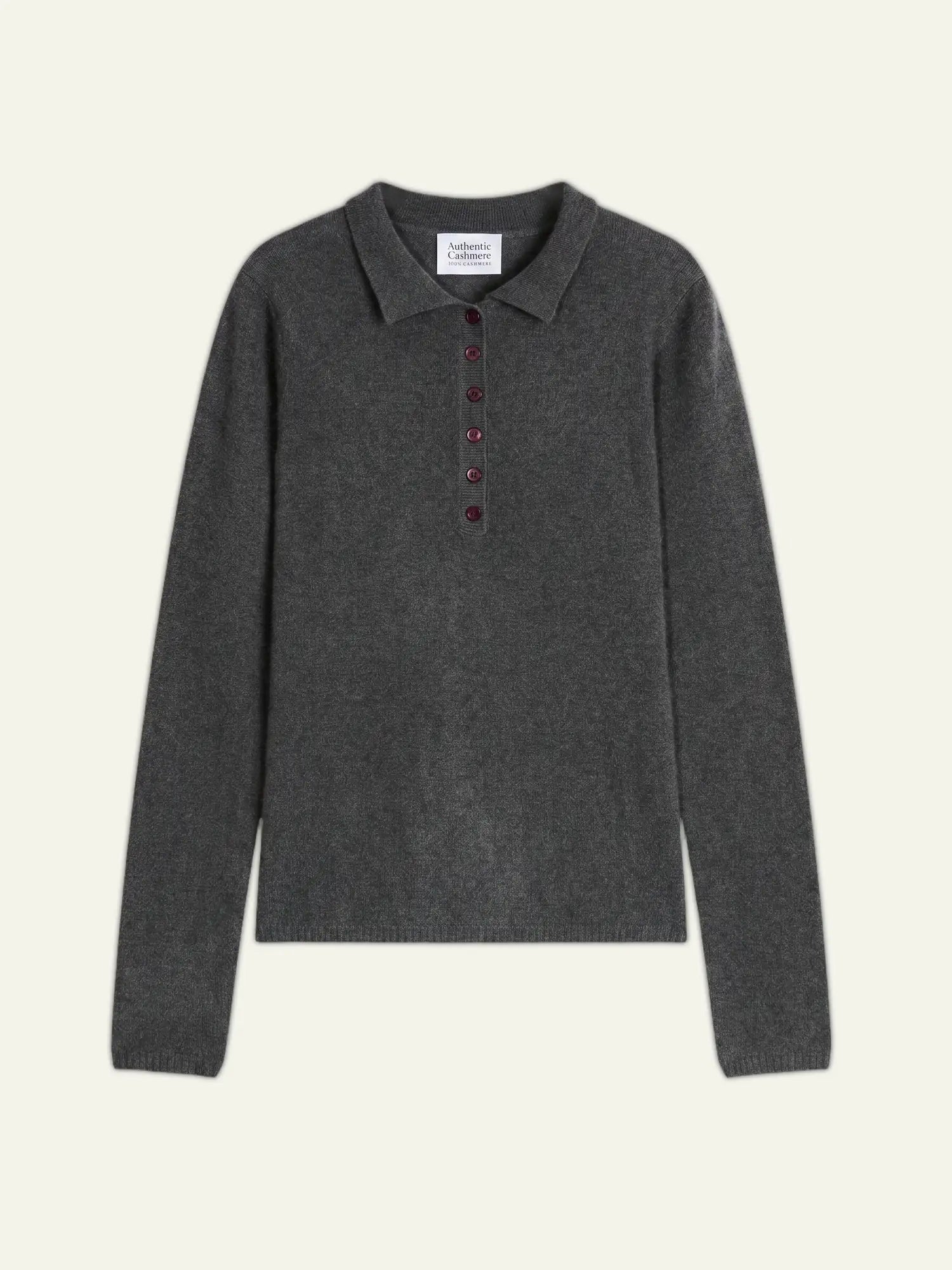 SLIEVE polo manches longues anthracite chiné