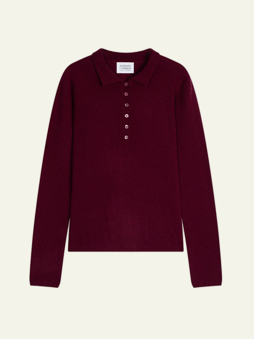 SLIEVE polo manches longues bordeaux
