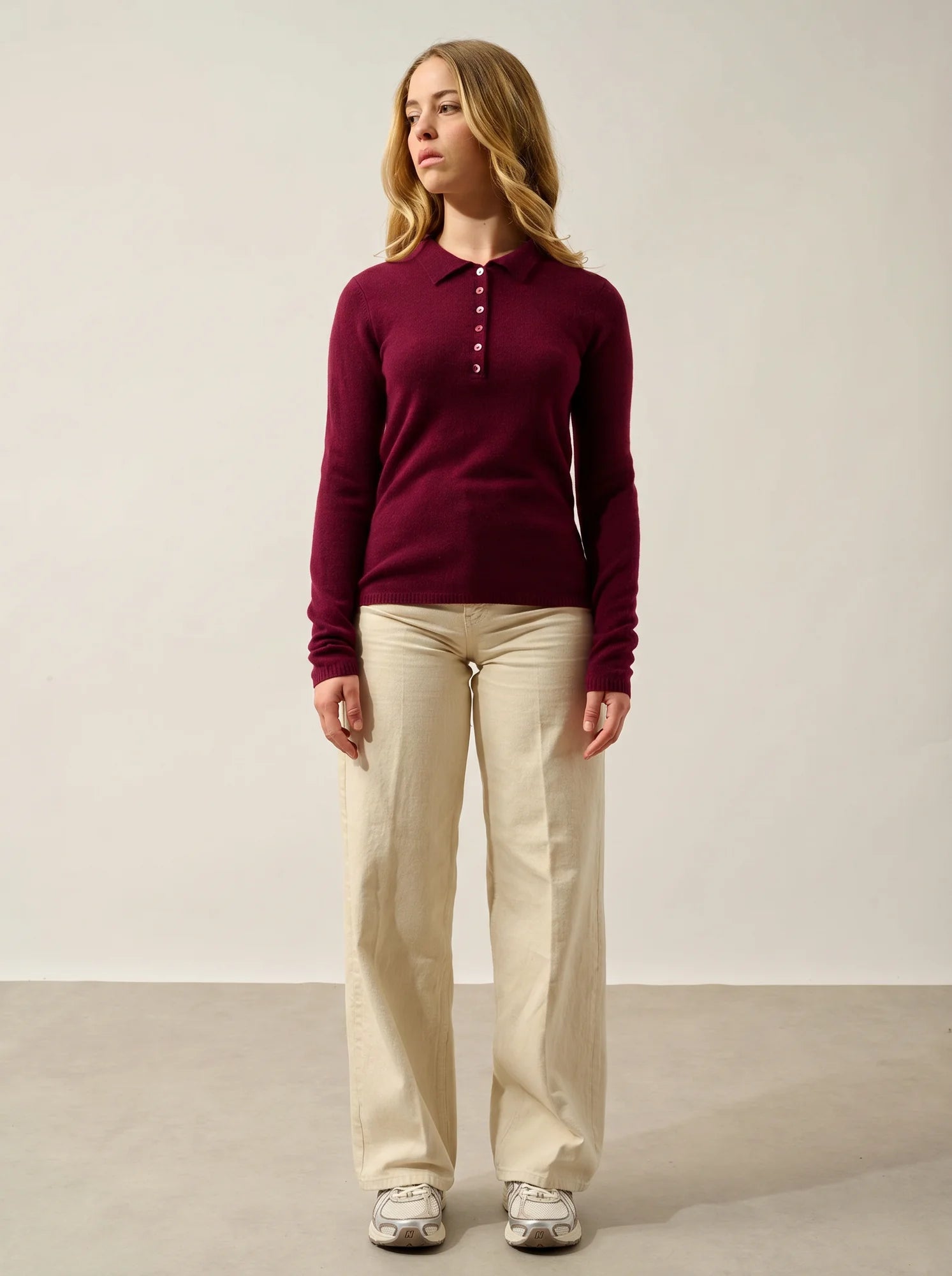 SLIEVE poloshirt langarm bordeaux